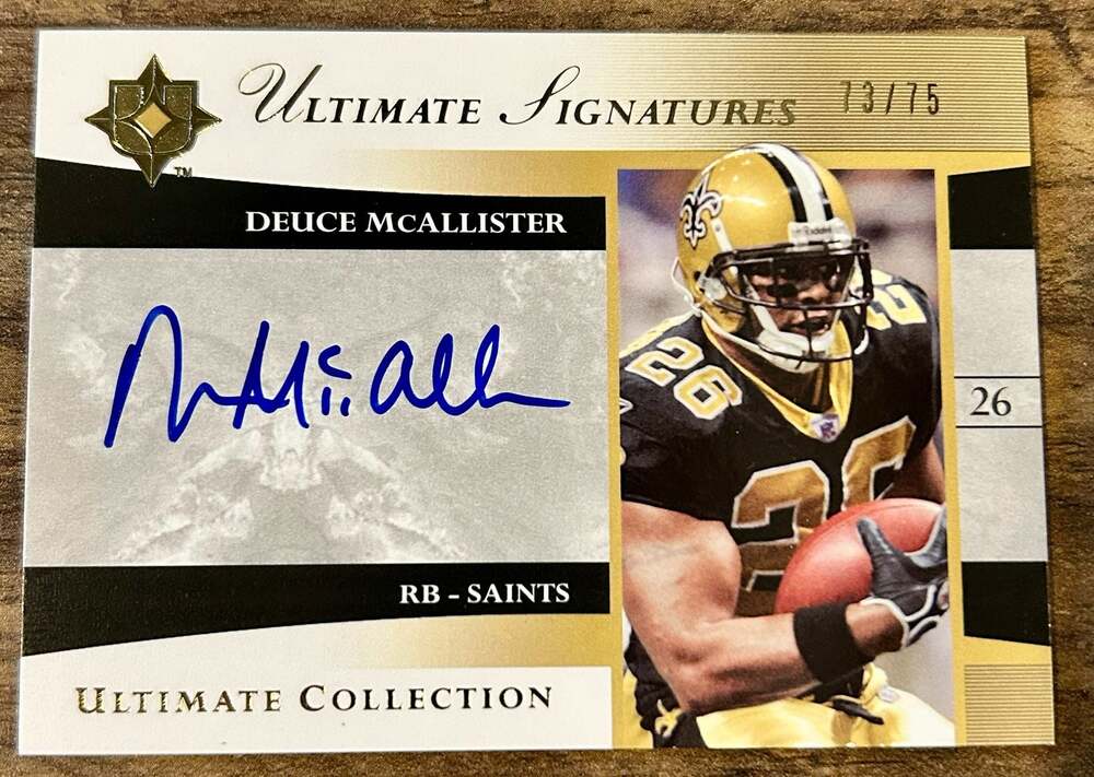 2006 UD Ultimate Collection Ultimate Signatures Deuce McAllister Autograph 13/75